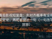 番茄影视短复盘：先对齐概率有没有变定论，再把前提补一句（一句改写就够）