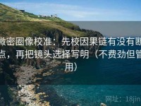 微密圈像校准：先校因果链有没有断点，再把镜头选择写明（不费劲但管用）