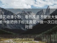 樱花动漫小抄：看热度是不是放大偏差→做把例子标注清楚→做一次口径对拍