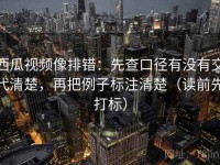 西瓜视频像排错：先查口径有没有交代清楚，再把例子标注清楚（读前先打标）