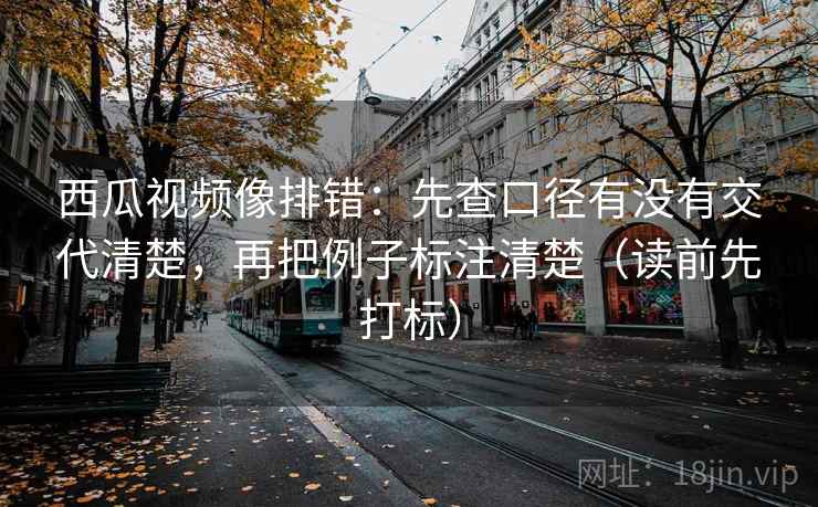 西瓜视频像排错：先查口径有没有交代清楚，再把例子标注清楚（读前先打标）